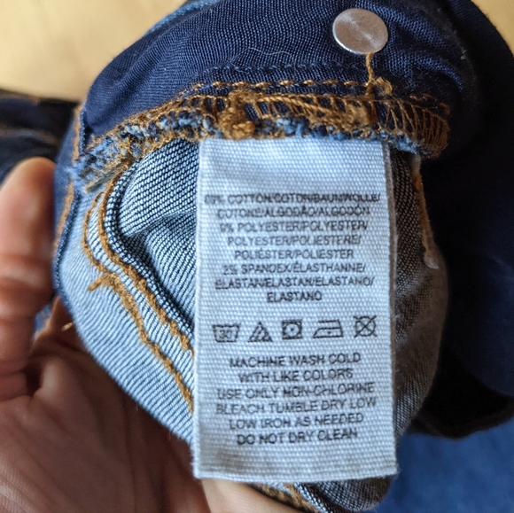 Free People Dark Wash High Rise Busted Knee Skinny Jeans Size 28 - Picture 3 of 5